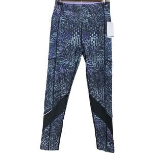 New Marika Cambria Reversible Legging Balanced Life Black Navy Floral Print S